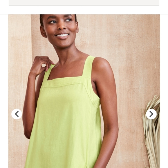 EILEEN FISHER Organic-Linen Square-Neck Dress - Picture 6 of 8